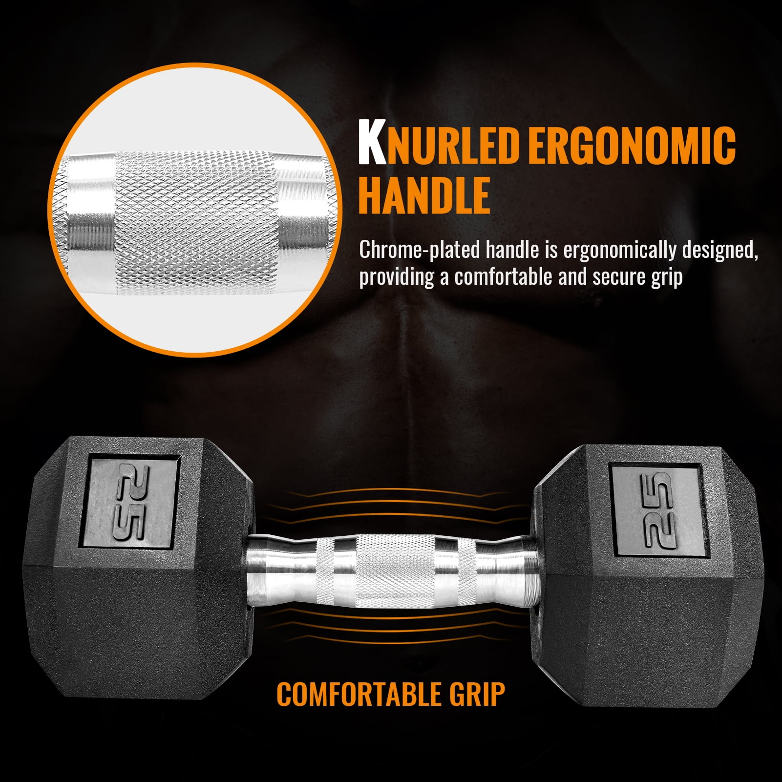 S.Y. Home&Outdoor Dumbbells Weight Rubber Encased Hex Dumbbell for Sports and Fitness in Single Pack