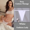 thumbnail image 3 of Bragas de algodón para mujer, tangas sexys de Color sólido, cintura baja, cinturón ajustable, lencería suave transpirable, S-XL, 3 of 5