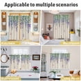 thumbnail image 5 of Wisteria Kitchen Curtains Window Panels, Purple Flowers Leaves Butterflies Plants Spring Beige Insulated Window Treatment Curtain, Grommet Curtains for Bedroom/Living Room/Bathroom, 2 Piece 52"Wx63"L, 5 of 8