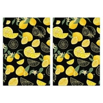 Set of 2 Fruit Kitchen Towels – Lemon Design Dish Towels 18x26, Absorbent Soft Tea Towels for Kitchen Drying and Decorative Use