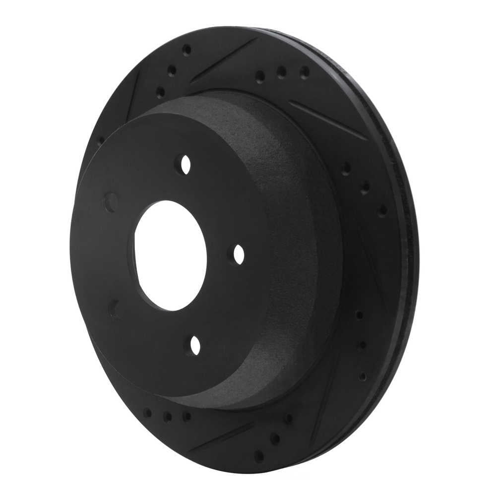 Dynamic Friction Company 633-48035L DFC Brake Rotor - Drilled And Slotted - Black