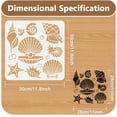 thumbnail image 2 of Seashell Conch Stencil for Painting 11.8"x11.8" Reusable Plastic Summer Ocean Animal Stencil Drawing Template DIY Craft Paint Template for Wall Home Decor Wood Burning Journal Paper for DIY, 2 of 9