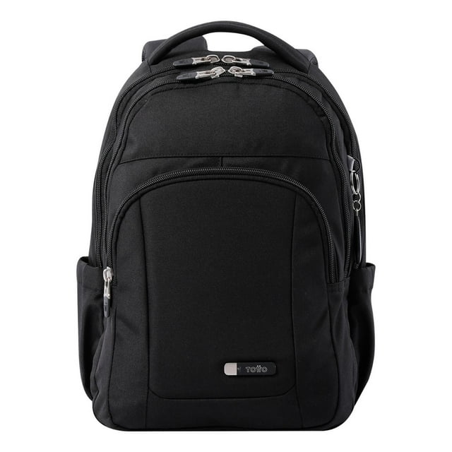 Totto Mochila Chica Porta Laptop 13 Con Bolsillo Para Botella| Escuela - Oficina - Viaje | 17.92 L T negro M