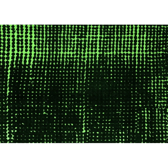 Ahgly Company Indoor Rectangle Abstract Green Modern Area Rugs, 4' x 6'