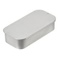 thumbnail image 1 of Unique Bargains Metal Tin Box, 3.54' x 1.77' x 0.79' Empty Tinplate Storage Containers with Sliding Lids, Silver Tone, 2 Pack, 1 of 5