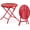 Red, variant on Chic Hollow Pattern Outdoor Folding Side Table with Durable Rust-Resistant Coated Iron, Suitable for Indoor and Outdoor Porch, Deck, Balcony and Pool, Green