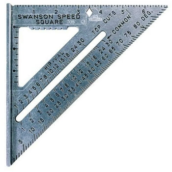 Swanson Tool Co 7-inch Aluminum Speed Square with Black Markings & Blue Book, Model S0101