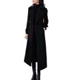 thumbnail image 4 of Thermal Winter Overcoat Women Business Mid-calf Length Jacket Formal Wool Blends Double-breasted Coat Thick Shznv, 4 of 5