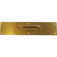 Tell Manufacturing Brass Pull Plate Handle - Commercial Durable - 3.5" x 15"