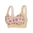 thumbnail image 2 of Loopsun Women's Bras Plus Size, Women's Daily Front Closure Wireless Push Up Breathable Seamless Bra Khaki, 38/85BC, 2 of 4