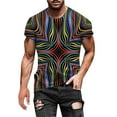 thumbnail image 2 of Floenr Mens T Shirts,Men's Fashion Summer Neckline T-shirt 3D Printing Pattern Short Sleeve, 2 of 5