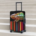 thumbnail image 6 of Susaid Chameleon Panther On Colored Pencils Print Elastic Washable Suitcase Cover with Hidden Zipper, Fits 18-32 Inch Luggage for Protection During Travel-Medium, 6 of 7