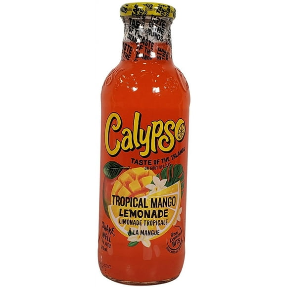 Calypso Lemonade Tropical Mango Bottles, 473ml Pack of 12