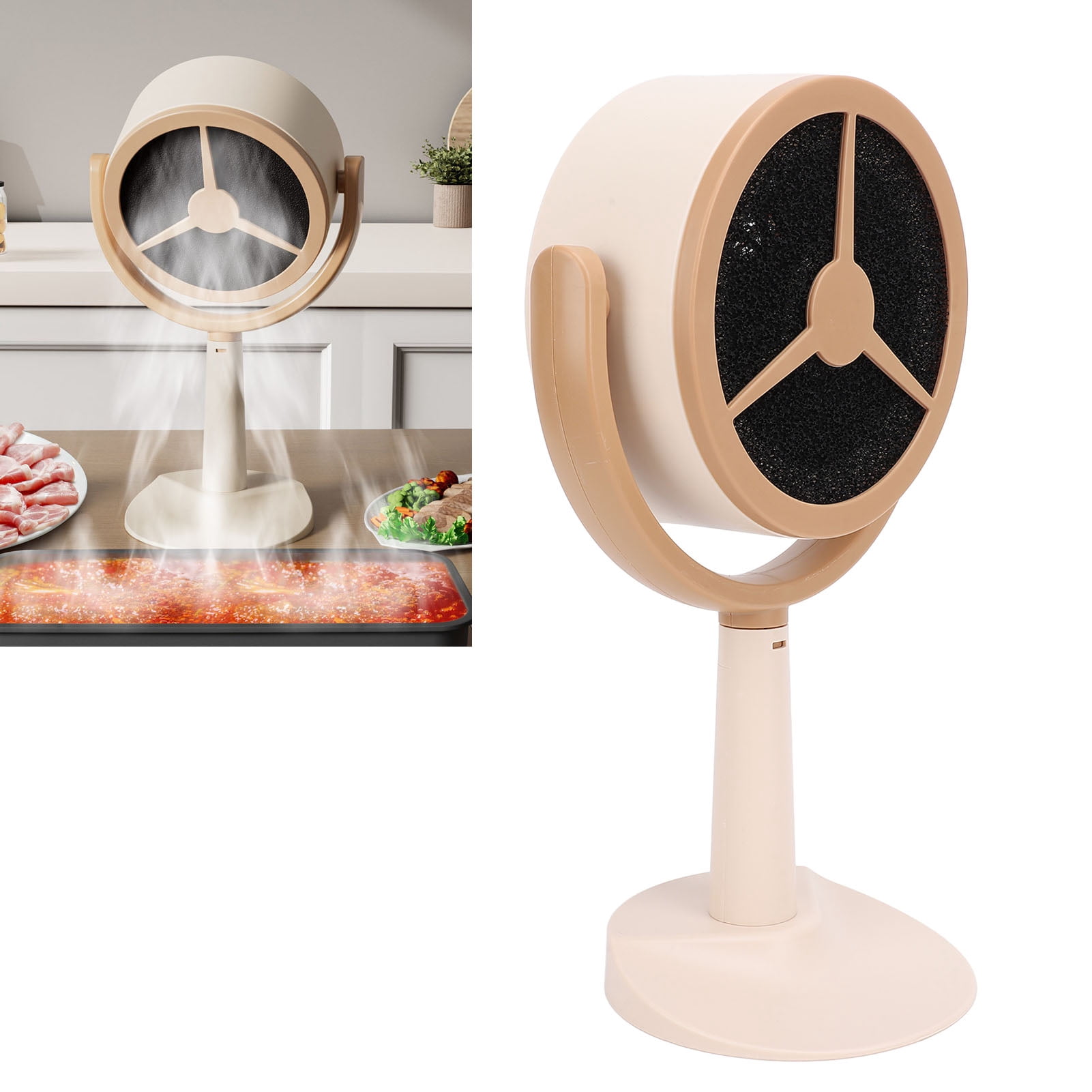 Mobile Range Hood, 2 Levels Wind Speed Lightweight Large Suction Portable Range Hood  for Cooking