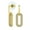 Gold-Tone, variant on Bling Jewelry Womens Vertical U Oval Micro Pave CZ Dangling Link Paperclip Earrings Gold Plated
