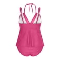 thumbnail image 7 of Oplxuo Women Tankini Swimsuit 2 Piece Sets Fashion Mesh Pachwork Cami Tank Bikini Tops and Swim Briefs Bathing Suit, 7 of 7