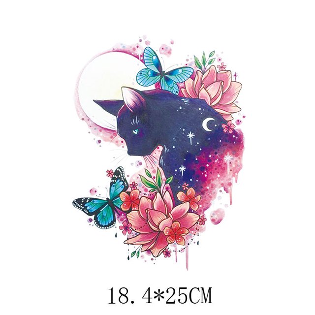 3Pcs Butterfly Lip Iron on Patches Decals Clothing Heat Transfer Sticker Colorful Washable for DIY T Shirt WD.WDQZL Hogar