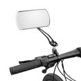 thumbnail image 2 of 2 Aluminum Bike Handlebar Mirrors Swivel Mirrors Retro Reflectors Accessories (One Side, Silver), 2 of 5