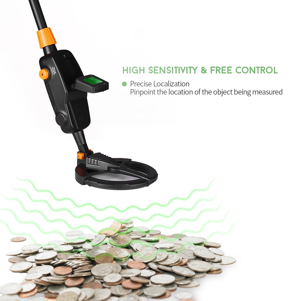 Tomshoo Lightweight Handheld Metal Detector Gold Digger Treasure Hunter Seeker with Waterproof Search Coil for