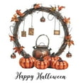 thumbnail image 2 of sruoe Halloween Wall Stickers, Halloween Indoor Decoration, Halloween Pumpkin Wreath Decor Decals Sticker, Halloween Party Decor, Halloween Home Decorations, 2 of 6