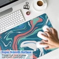 thumbnail image 3 of Tapis de Souris Thème Lignes Bleues, Rouges, Vertes et Blanches Imperméable Lavable pour Bureau Maison Travail Gaming Base en Caoutchouc Tapis de Souris avec Bords Cousus 31.5x11.8 Pouces, 3 of 7