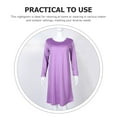 thumbnail image 3 of WASHWEPE Camisón Largo Violeta Con Blandas Transpirable Para Descanso Y Uso Casual, 3 of 8