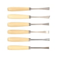 thumbnail image 2 of Juego de cinceles para carpintería, herramientas de tallado de 6 piezas para grabado y carpintería con cuchillos, 2 of 10