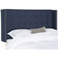 thumbnail image 2 of SAFAVIEH Keegan Winged Tufted Headboard with Nail Heads, Queen, Navy, 2 of 4