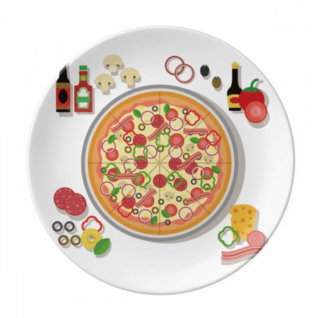 

Assorted Pizza Italy Tomato Foods Plate Decorative Porcelain Salver Tableware Dinner Dish