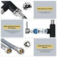 thumbnail image 5 of WOWOW Kitchen sink faucet, Black and Nickel kitchen faucet with pull-down spray, 360 degree rotating sprinkler, three spraying modes, pull-down faucet, stainless steel, single handle, high arc, 5 of 7