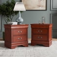 thumbnail image 2 of Bowery Hill Transitional Wood 2-Drawer Nightstand in Cherry (Set of 2), 2 of 9