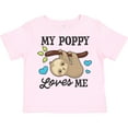 thumbnail image 3 of Inktastic My Poppy Loves Me with Sloth and Hearts Boys or Girls Toddler T-Shirt, 3 of 5