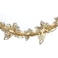 thumbnail image 4 of Espejos para decoración de pared, espejo colgante dorado Espejo de maquillaje de pared con mariposa dorada con cadena, 4 of 5
