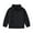 Black, variant on Boys Long Sleeve Polo Shirt, Solid Cotton Pique Collar Dress Shirt, Kids Fall Winter Casual Button Up Blouse Uniforms, Size 4-14 Years