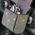 thumbnail image 7 of CxhicLuv Car Dashboard Organizer, Auto Leather Storage Box, Diamond Decor Small Item Holder, Vehicle Interior Accessories, Phone & Glasses Organization for Commuters, Fashion Enthusiasts, 7 of 7