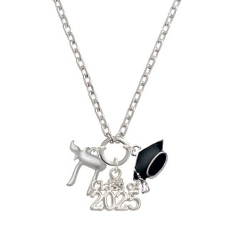 Sterling Silver 'Class Of 2018' Diploma Graduation Pendant With Cubic Zirconia, Gift For Graduates