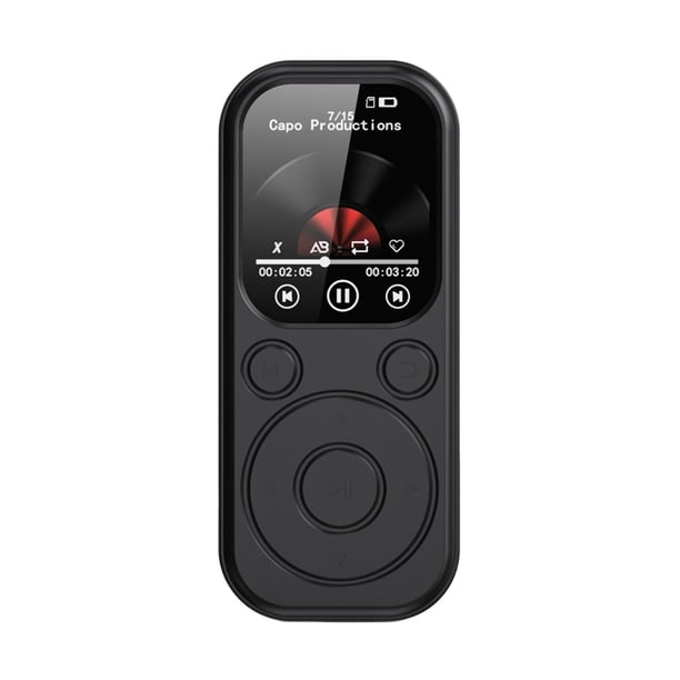 Bearachild Reproductor MP3 compacto con batería de larga duración para disfrutar Reproductor MP3 con Bluetooth Los mejores reproductores MP3 Cables de audio/vídeo negro