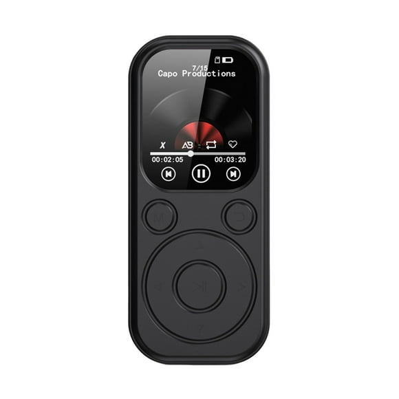 Cateissary Reproductor de música portátil de tamaño compacto con batería de larga duración Reproductor de MP3 con Bluetooth Los mejores Cables de audio/vídeo negro
