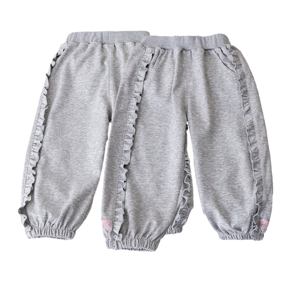 KYAIGUO Kids Toddler Girls Sweatpants Spring Fall Sporty Gym Athletic Fit Jogger Pants Casual Trousers Bottom for 1-6 Years