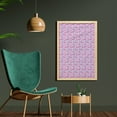 thumbnail image 2 of Purple Wall Art with Frame, Valentines Day Hearts with Verical Abstract Stipes Vintage Sentimental Composition, Printed Fabric Poster for Bathroom Living Room, 23" x 35", Multicolor, by Ambesonne, 2 of 2
