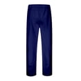thumbnail image 5 of Men's Solid Color Baggy Casual Pants Without Drawstring, Slanted Pockets, Athletic Style Navy XXXL, 5 of 5