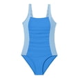 thumbnail image 6 of Girls Swimsuit Color Block Swimsuit Girls Rash Guard for Kids and Juniors Beach Pool Party Sun Swimwear Quick-Dry Protective Bathing Suit, 6 of 6