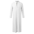 thumbnail image 1 of Mens Middle Arabic Style Simple Long Mens Button Muslim Robe Long Sleeve Robe Side Slit Robe Button Pocket Robe, 1 of 4
