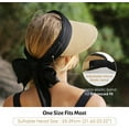thumbnail image 5 of Women Straw Sun Visor Hats Beach Summer Sun Hat Wide Brim Sun Hats Foldable UPF 50 Womens Visor with Big Tie, 5 of 6