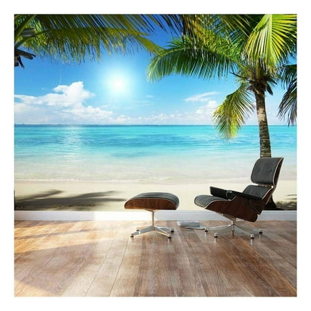 - wall26 - Tropical Beach Shore Vacation - Canvas Art Wall Mural Decor - 66