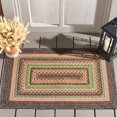 thumbnail image 2 of SAFAVIEH Braided Marco Bordered Machine Washable Reversible Area Rug, Brown/Green, 3' x 5', 2 of 20