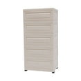 thumbnail image 5 of Plastic Storage Cabinet 6 Drawers Organizer with Wheels Lock Dresser Clothes Closet for Home Office Bedroom, 5 of 9