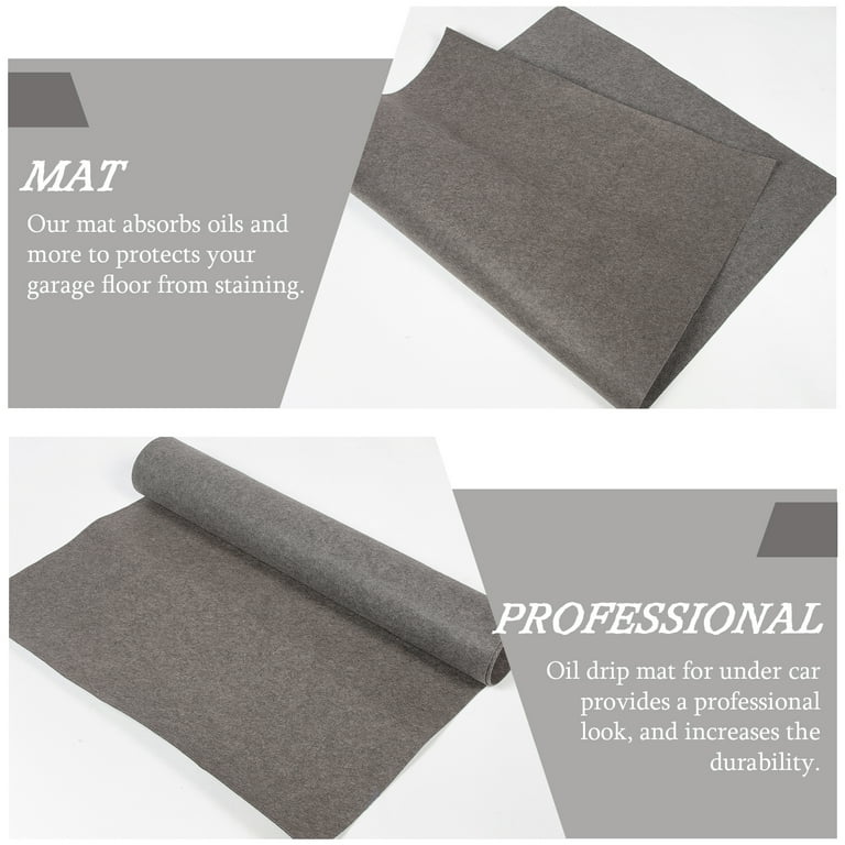 Nexboraque 2 Pack Garage Floor Mat, 60 X 36 Inch Oil Spill Mat For Under Car Driveway Mats With Waterproof Backing, Black Reusable Rubber Mat Garage