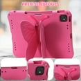 thumbnail image 5 of Kids Case for iPad Air 13-inch (M3) 2025, (M2) 2024 / iPad Pro 13 Inch M4 / iPad Pro 12.9 (2018/2020/2021/2022), Cute Butterfly Rotating Stand Lightweight Kids Friendly Shockproof Case, Rose, 5 of 6