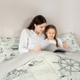 thumbnail image 4 of Manfei Navigation Adventure Theme 7 Pieces Bedding Comforter Set,Retro Lighthouse Ship Anchor Full Bedding Set,Ocean Rudder Fitted Sheet Flat Sheet For Teens,Luxury Bedroom Decor Reversible, 4 of 8